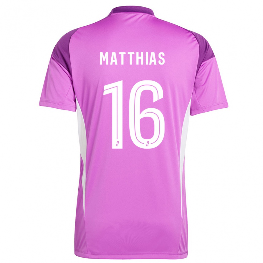 ילדים כדורגל מטיאס דה סילבה #16 לבנדר חולצת שוער 2025/26