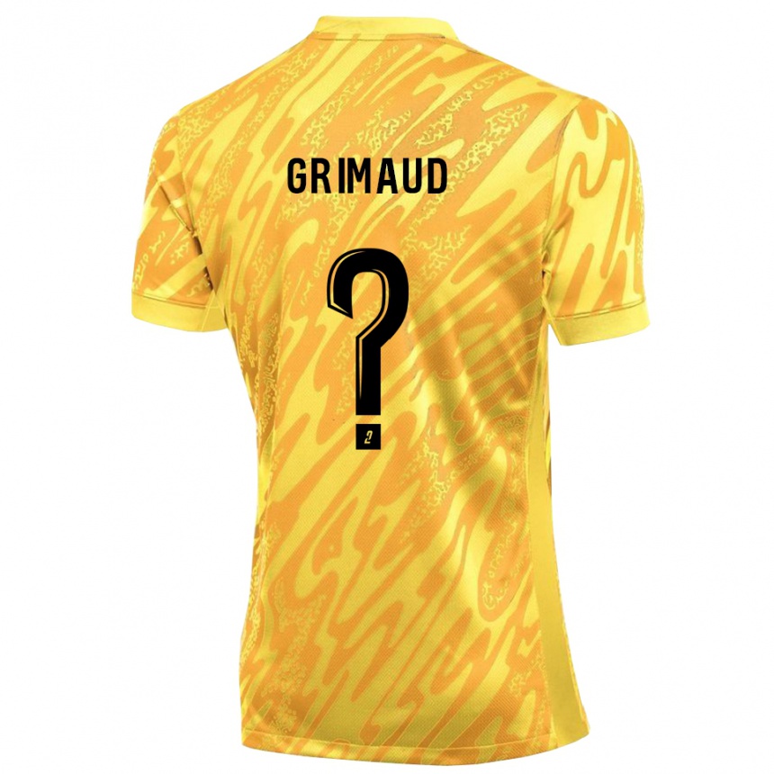 ילדים כדורגל Charles Grimaud #0 צהוב כתום חולצת שוער 2025/26