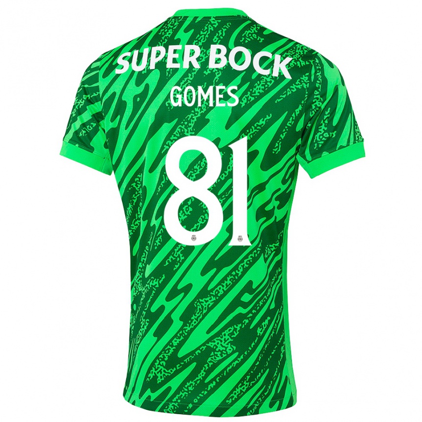 ילדים כדורגל סלבדור גומס #81 ירוק לבן חולצת שוער 2025/26