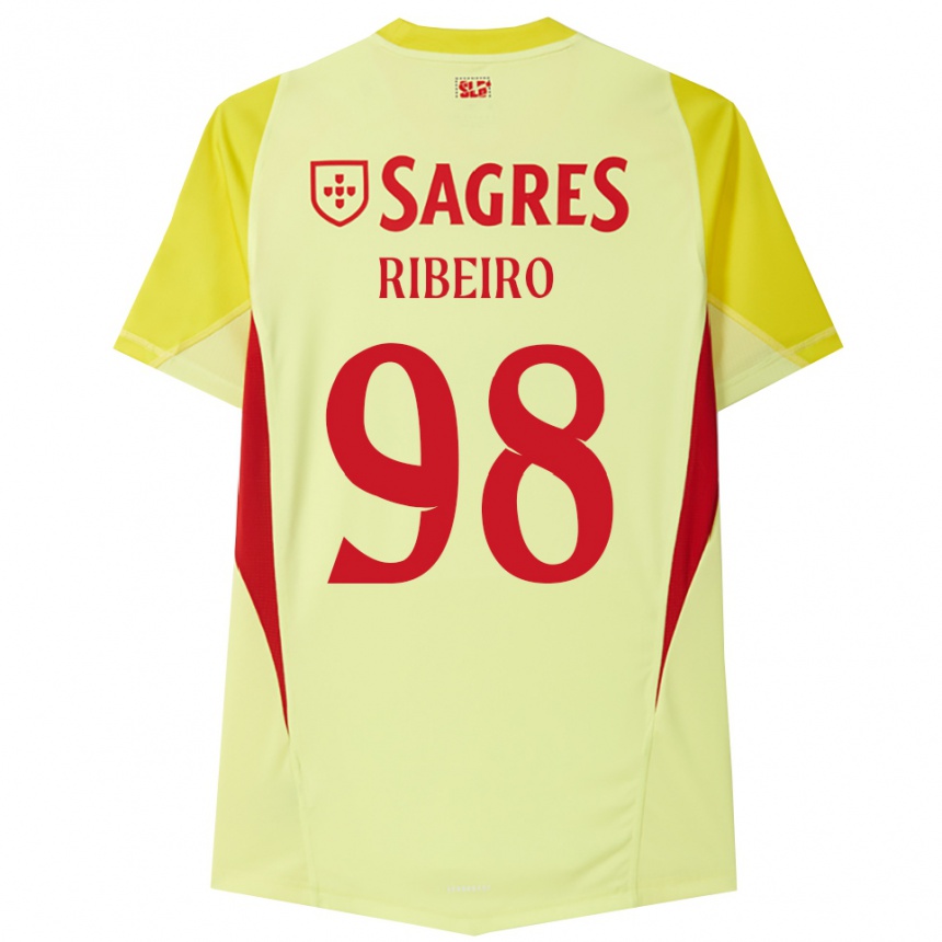 ילדים כדורגל ריקרדו ריביירו #98 צהוב אדום חולצת שוער 2025/26