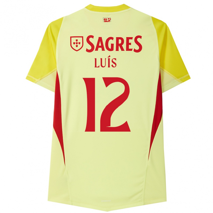 ילדים כדורגל António Luís #12 צהוב אדום חולצת שוער 2025/26