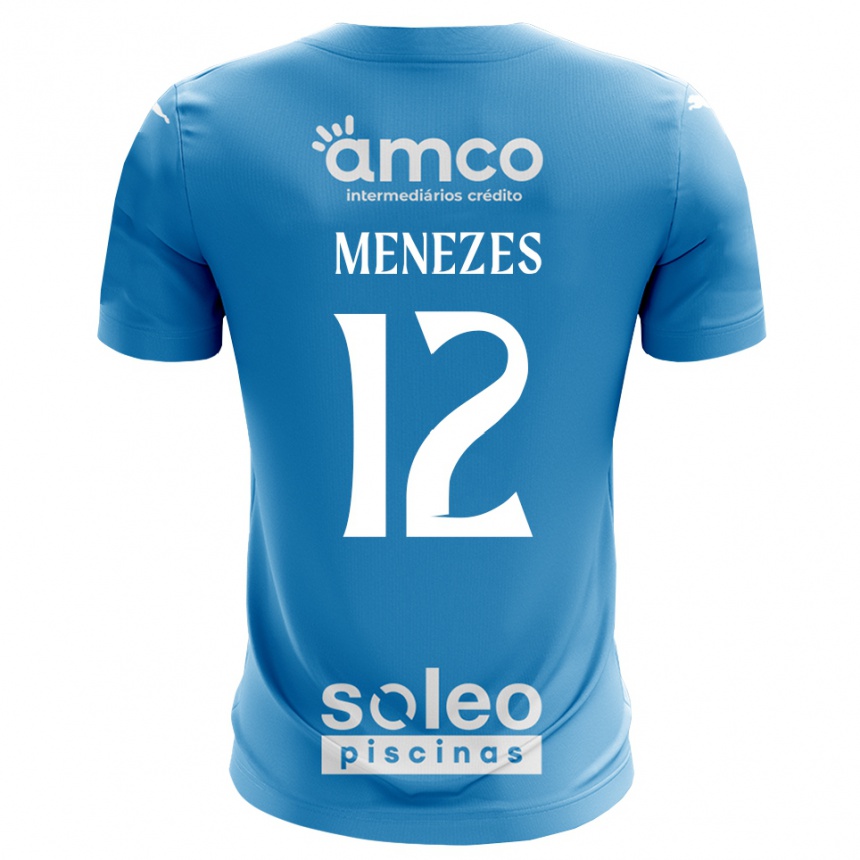 ילדים כדורגל Gabriel Menezes #12 כחול לבן חולצת שוער 2025/26