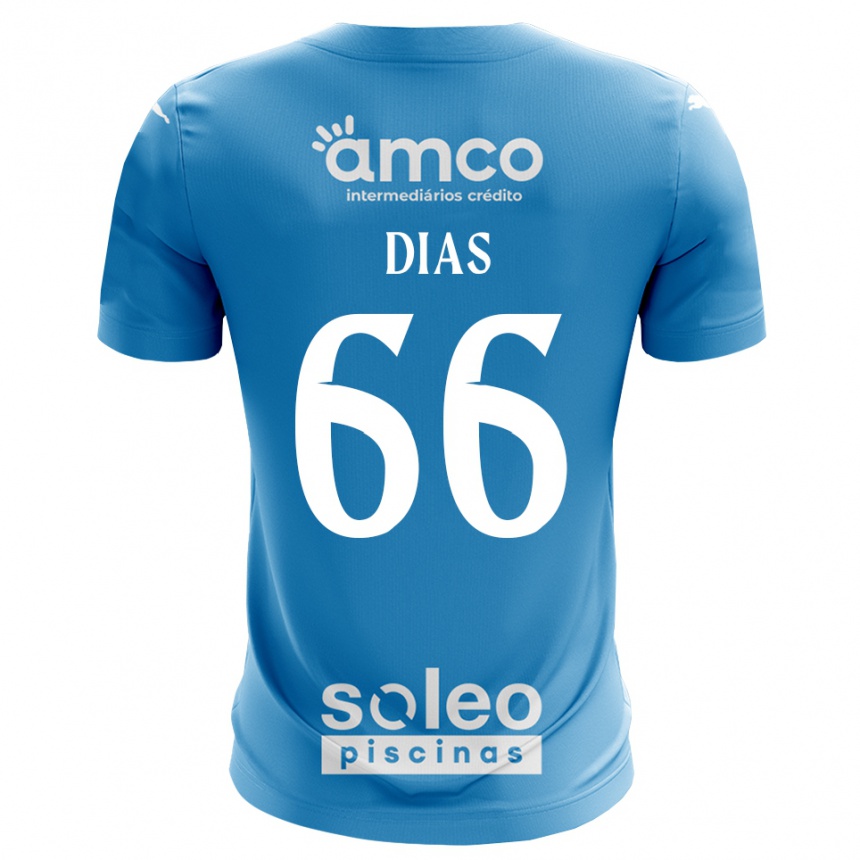 ילדים כדורגל Gonçalo Dias #66 כחול לבן חולצת שוער 2025/26