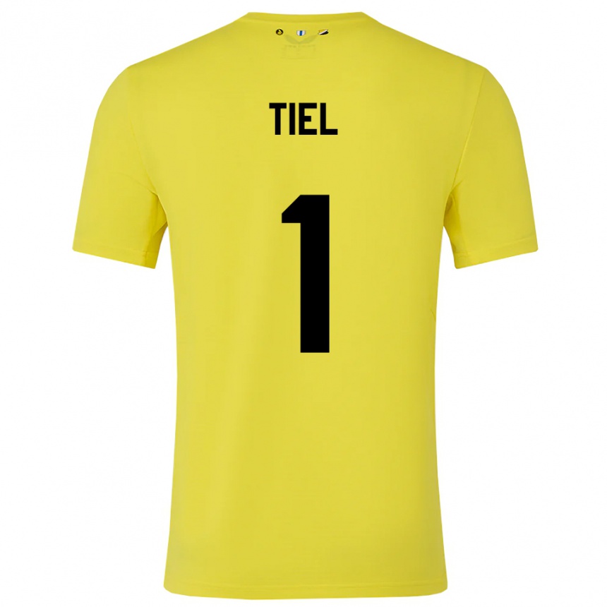 ילדים כדורגל Mick Tiel #1 צהוב שחור חולצת שוער 2025/26