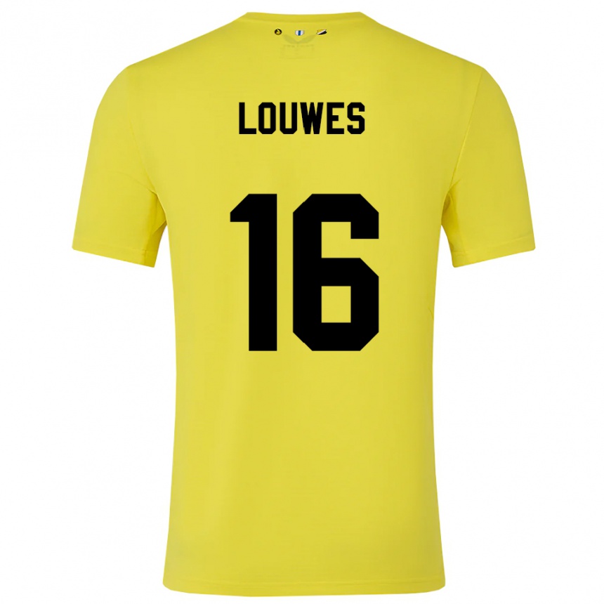 ילדים כדורגל Puck Louwes #16 צהוב שחור חולצת שוער 2025/26