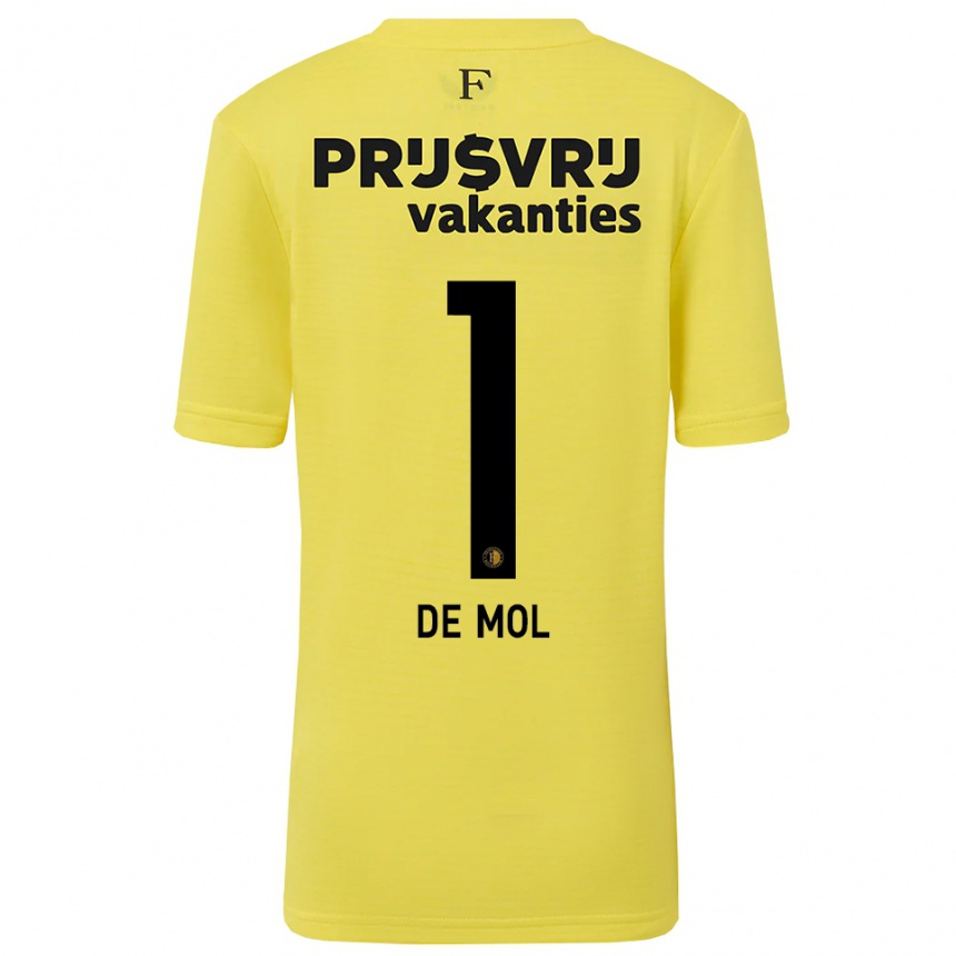 ילדים כדורגל Stenn de Mol #1 צהוב שחור חולצת שוער 2025/26