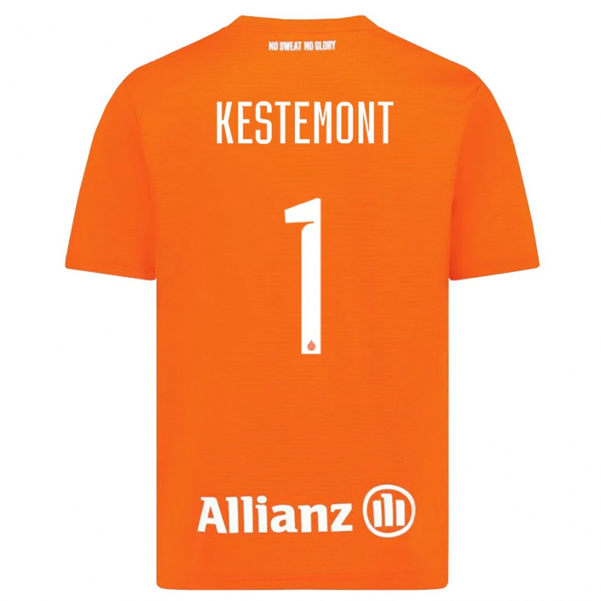 ילדים כדורגל Thibeau Kestemont #1 כתום לבן חולצת שוער 2025/26