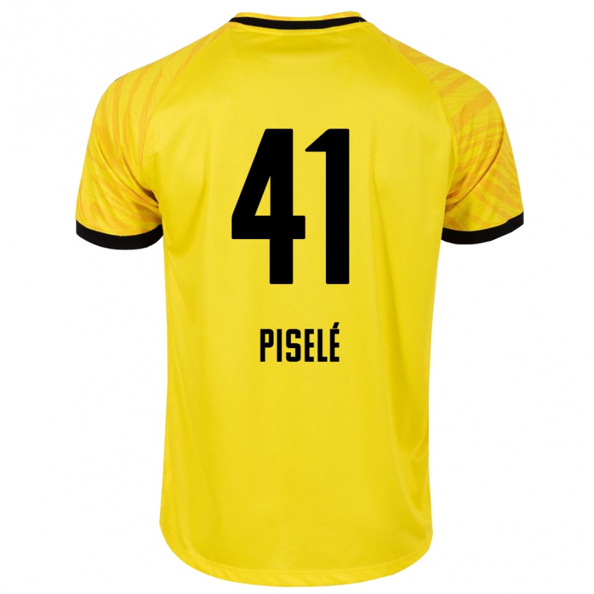 ילדים כדורגל Lowie Piselé #41 צהוב שחור חולצת שוער 2025/26