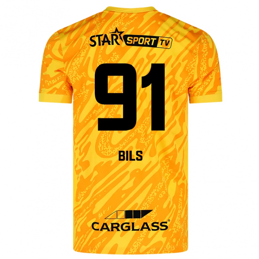 ילדים כדורגל אליז בילס #91 כתום צהוב שחור חולצת שוער 2025/26