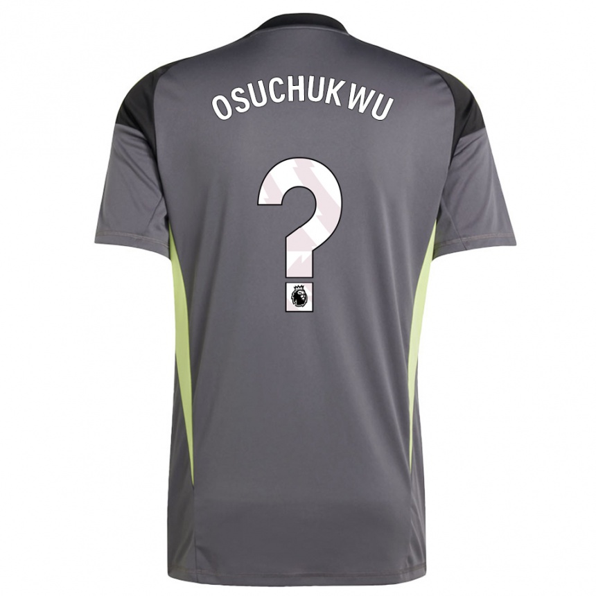 ילדים כדורגל Darlington Osuchukwu #0 אפור כהה לבן חולצת שוער 2025/26