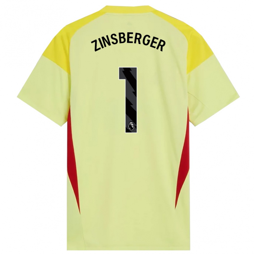 ילדים כדורגל Manuela Zinsberger #1 צהוב אדום שחור חולצת שוער 2025/26