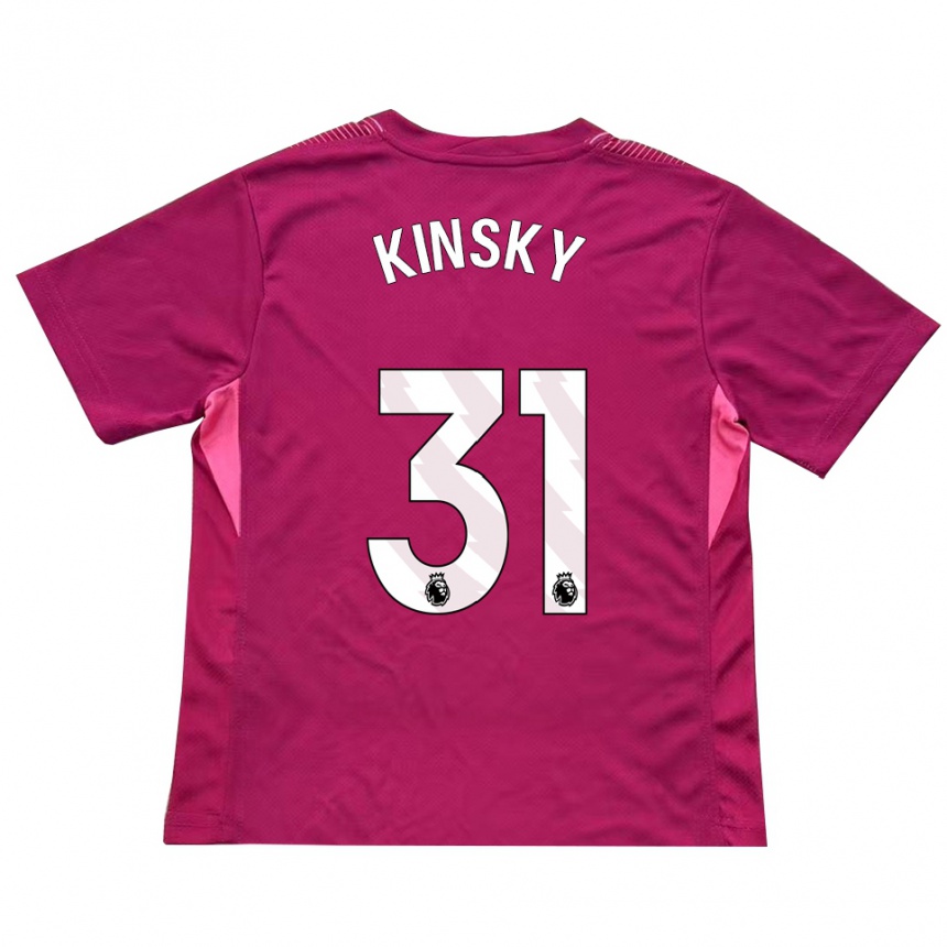 ילדים כדורגל אנטונין קינסקי #31 ורד לבן חולצת שוער 2025/26