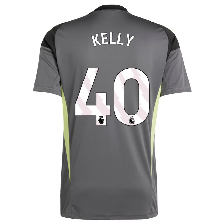 ילדים כדורגל סופיה גבריאל קלי #40 אפור כהה שחור חולצת שוער 2025/26