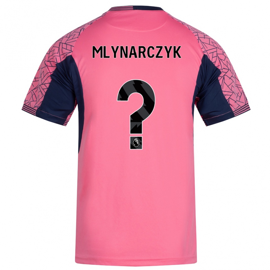 ילדים כדורגל Adam Mlynarczyk #0 ורוד שחור חולצת שוער 2025/26