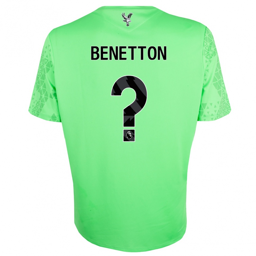 ילדים כדורגל Lucca Benetton #0 ירוק שחור חולצת שוער 2025/26