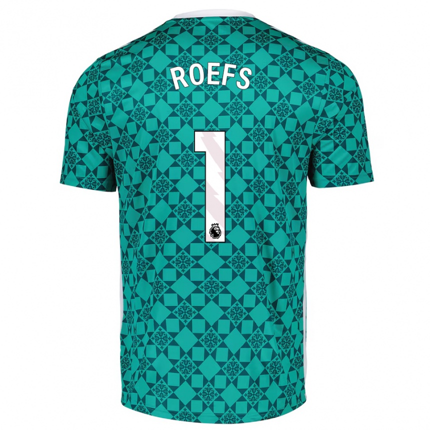 ילדים כדורגל רובין רופס #1 ירוק לבן חולצת שוער 2025/26