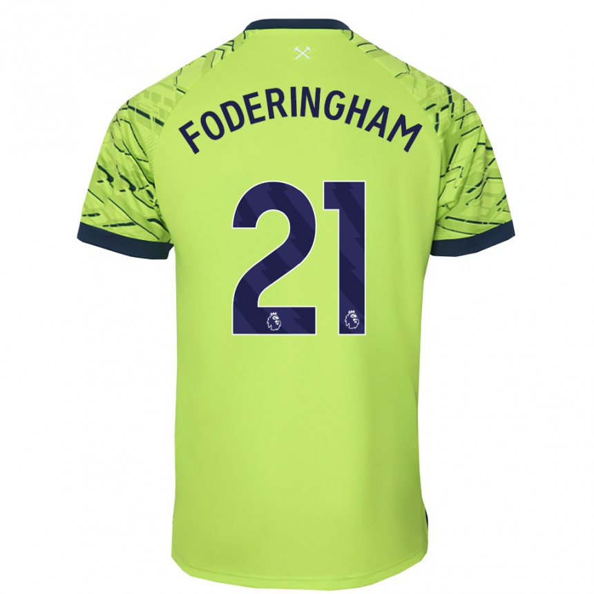 ילדים כדורגל וס פודרינגהאם #21 ירוק פלורסנט חולצת שוער 2025/26