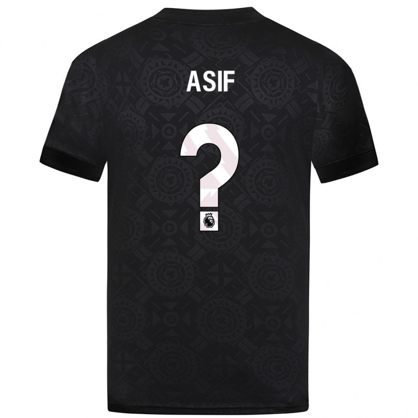 ילדים כדורגל Dawood Asif #0 שחור לבן חולצת שוער 2025/26