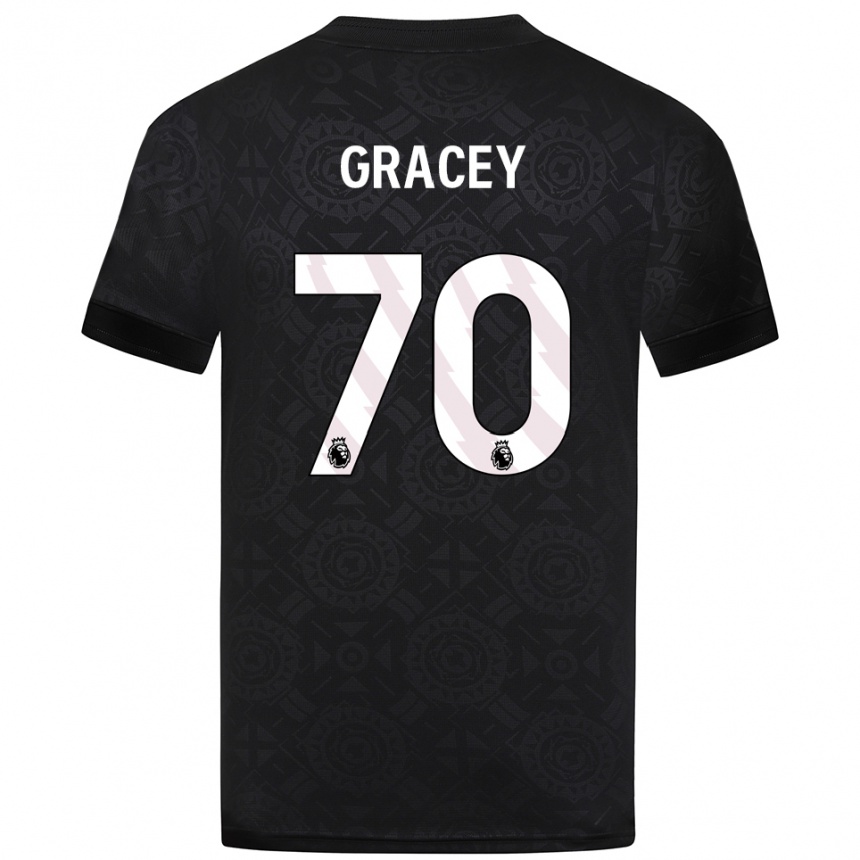ילדים כדורגל ג׳וש גרייסי #70 שחור לבן חולצת שוער 2025/26