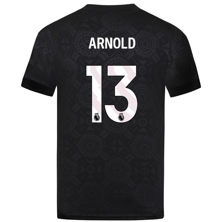 ילדים כדורגל Alfie Arnold #13 שחור לבן חולצת שוער 2025/26