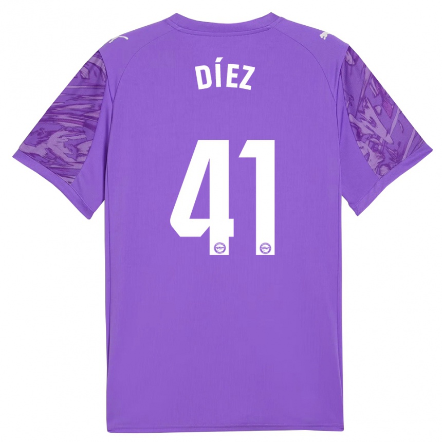 ילדים כדורגל ויקטור דיאס מיגל #41 סגול לבן חולצת שוער 2025/26