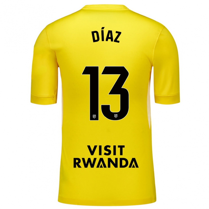 ילדים כדורגל דייגו דיאס #13 צהוב שחור חולצת שוער 2025/26