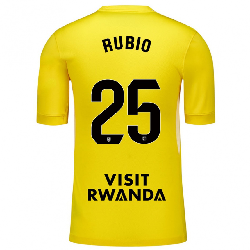 ילדים כדורגל Daniel Rubio #25 צהוב שחור חולצת שוער 2025/26