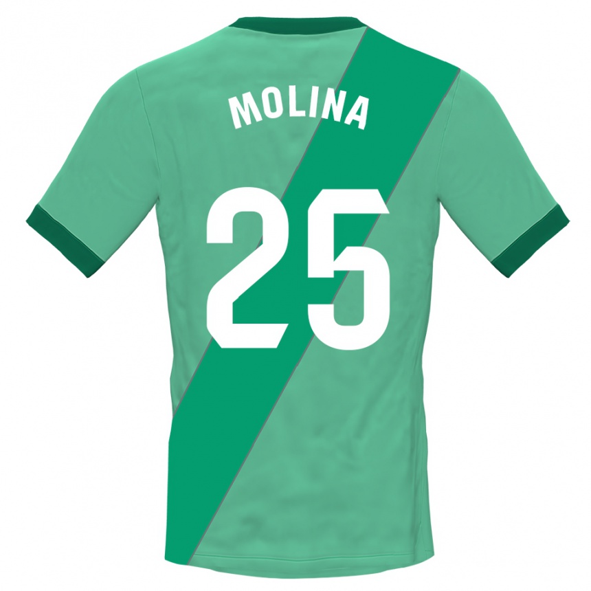 ילדים כדורגל Adrián Molina #25 ירוק שחור חולצת שוער 2025/26