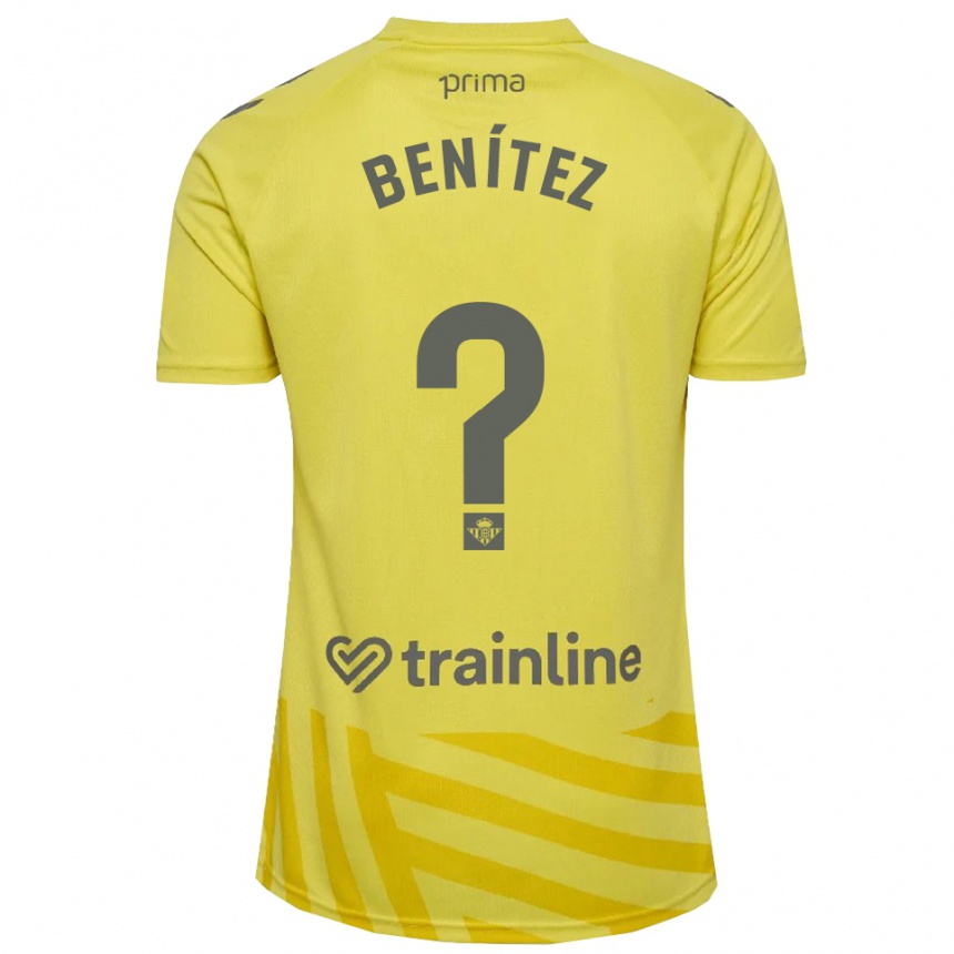 ילדים כדורגל David Benítez #0 צהוב אפור חולצת שוער 2025/26