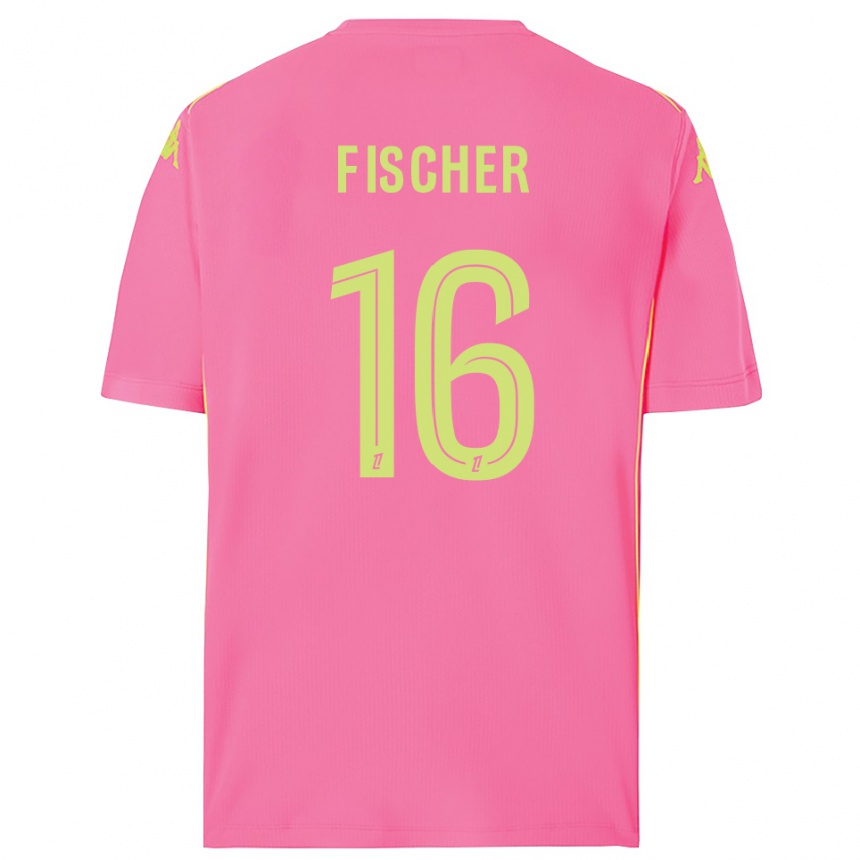 ילדים כדורגל ג׳ונת׳ן פישר #16 ורוד לוהט חולצת שוער 2025/26