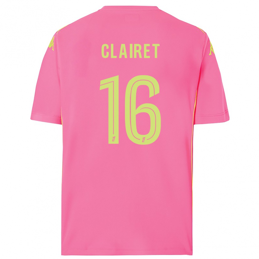 ילדים כדורגל Duncan Clairet #16 ורוד לוהט חולצת שוער 2025/26