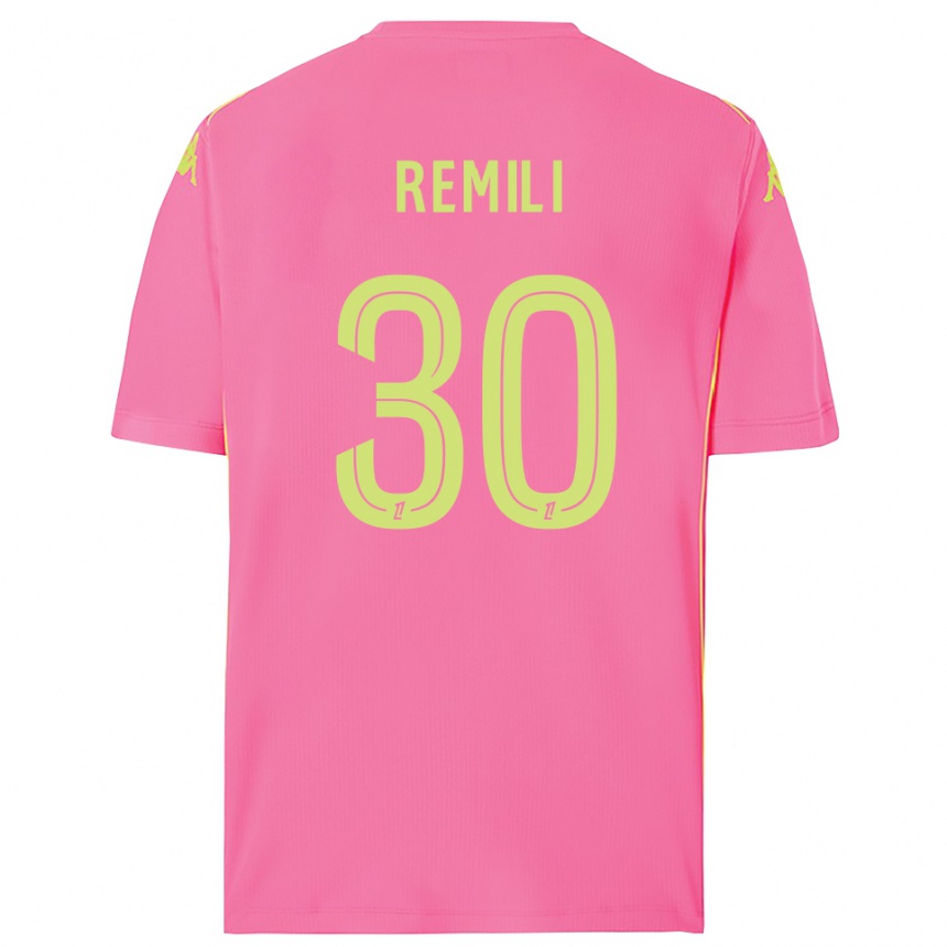 ילדים כדורגל Célia Remili #30 ורוד לוהט חולצת שוער 2025/26