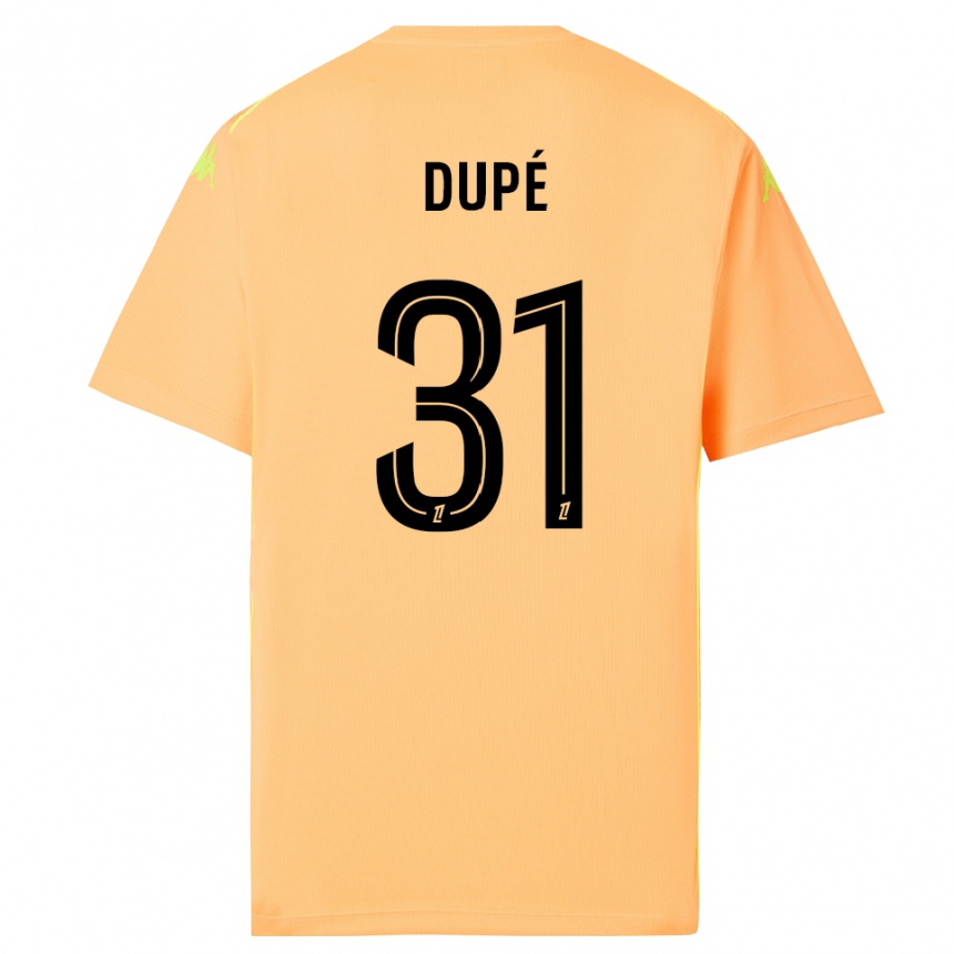 ילדים כדורגל Maxime Dupé #31 כתום בהיר שחור חולצת שוער 2025/26