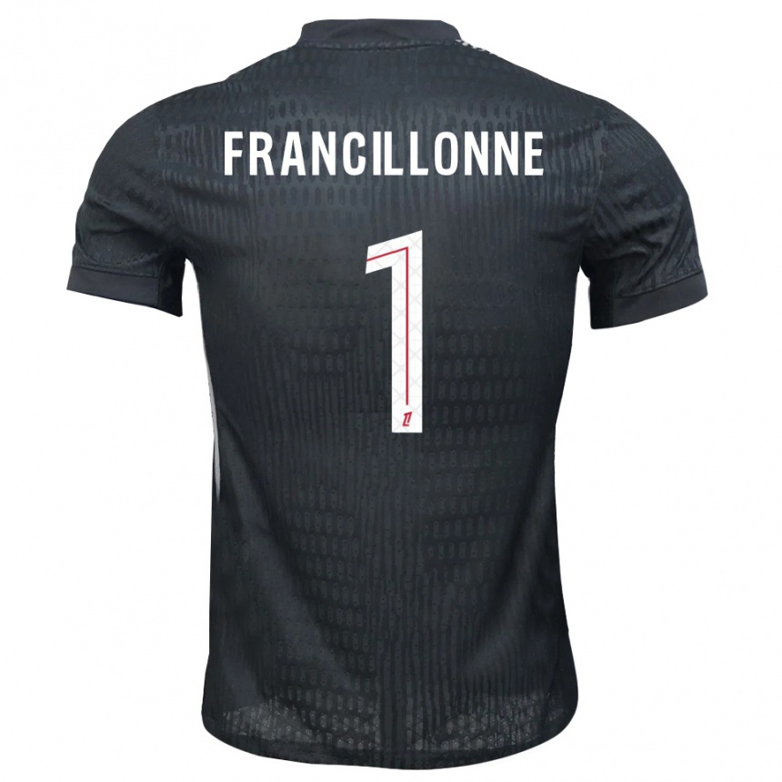 ילדים כדורגל Bryan Francillonne #1 אפור כהה שחור חולצת שוער 2025/26