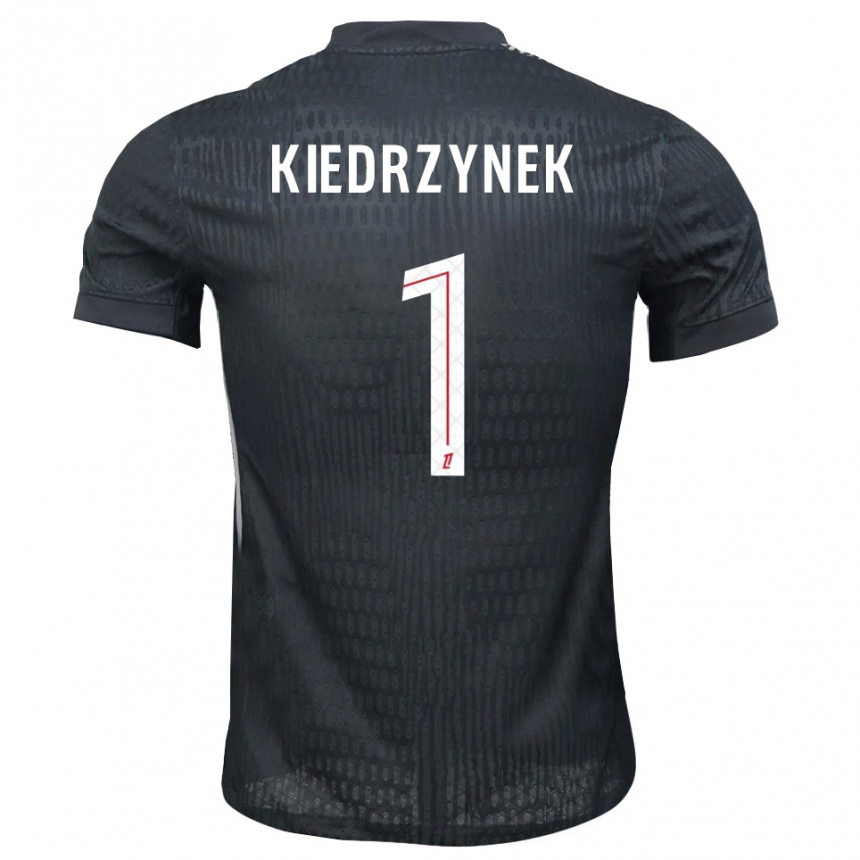 ילדים כדורגל Katarzyna Kiedrzynek #1 אפור כהה שחור חולצת שוער 2025/26