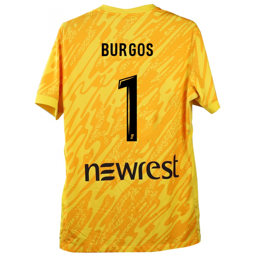 ילדים כדורגל Diego Burgos #1 צהוב שחור חולצת שוער 2025/26