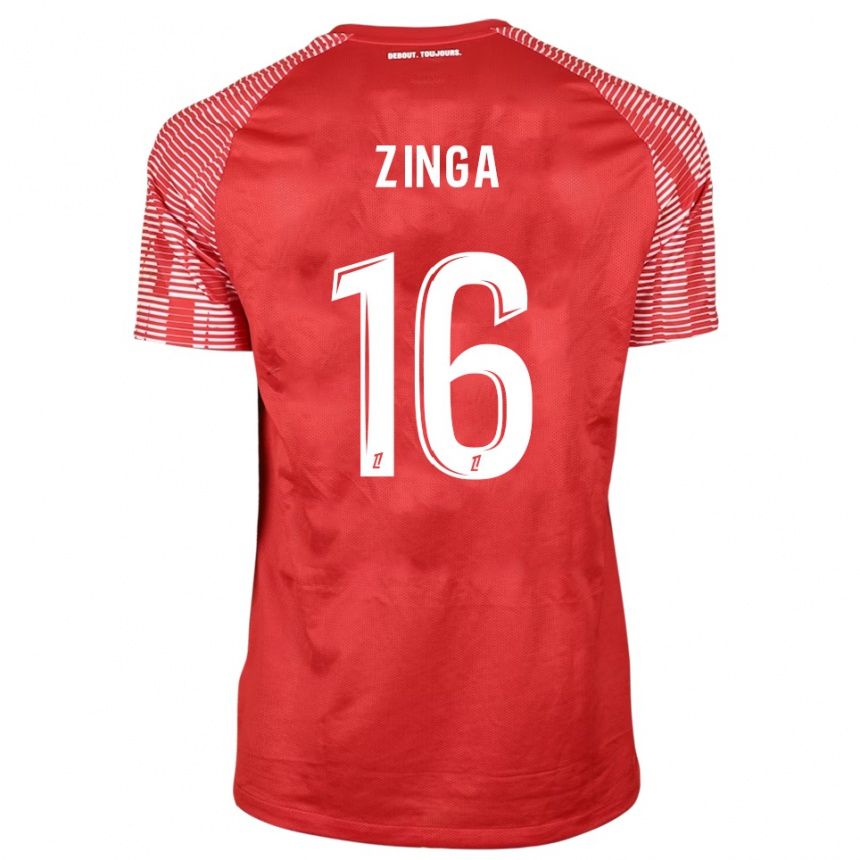 ילדים כדורגל מלווין זינגה #16 אדום לבן חולצת שוער 2025/26