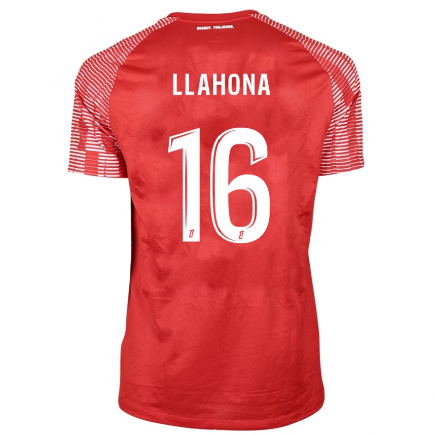 ילדים כדורגל Yann Llahona #16 אדום לבן חולצת שוער 2025/26