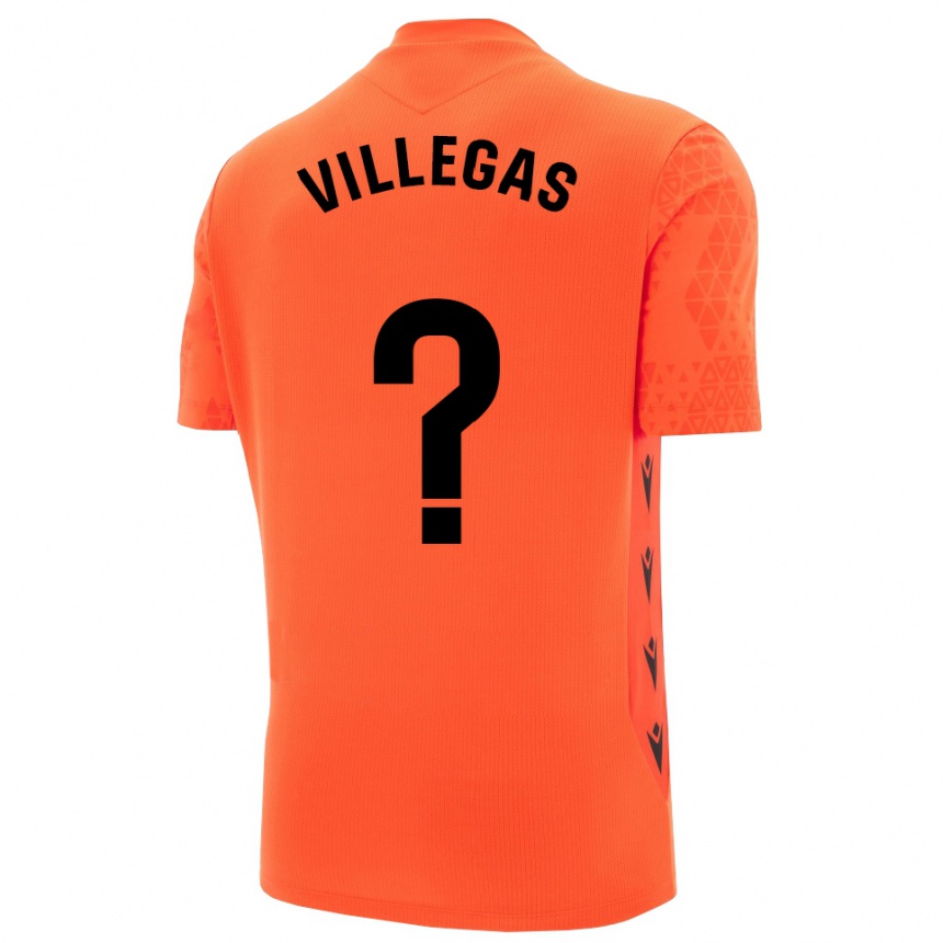 ילדים כדורגל Sergio Villegas #0 כתום שחור חולצת שוער 2025/26