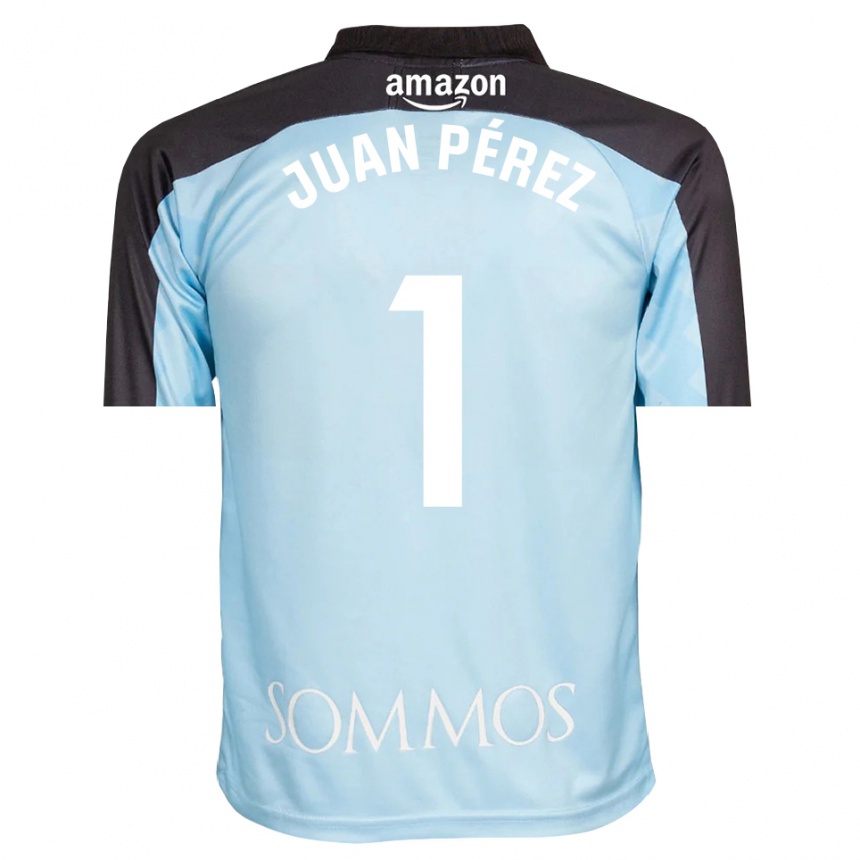 ילדים כדורגל חואן פרז #1 כחול בהיר שחור חולצת שוער 2025/26