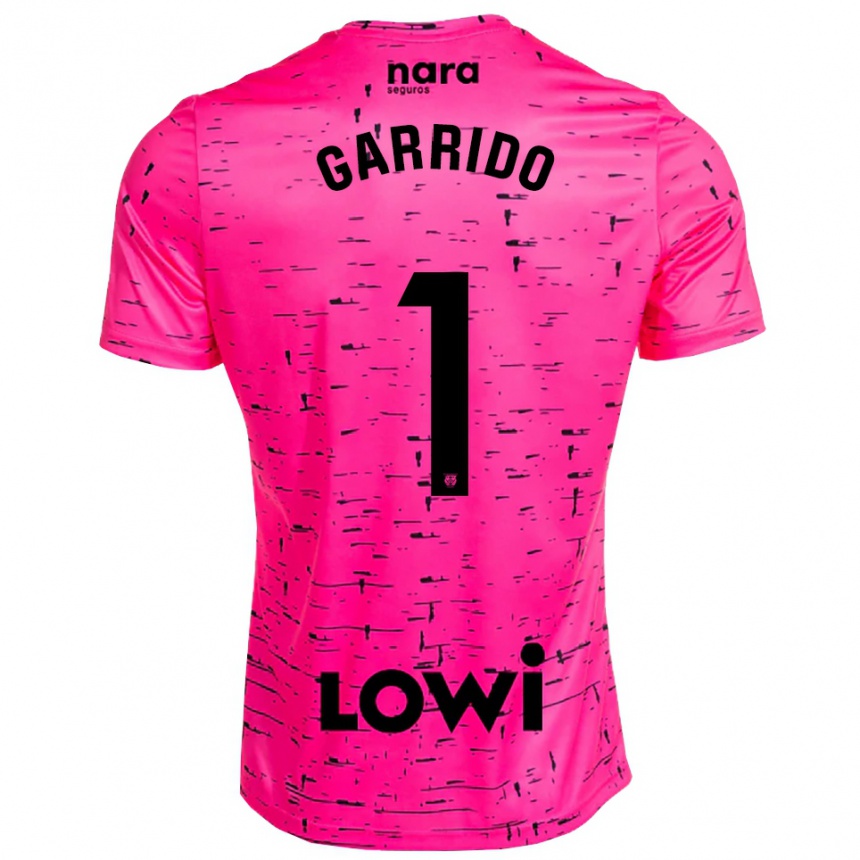 ילדים כדורגל Javi Garrido #1 ורוד עמוק שחור חולצת שוער 2025/26