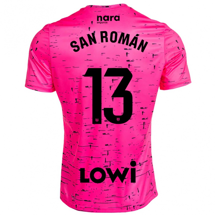 ילדים כדורגל מיגל סאן רומן פראנדיס #13 ורוד עמוק שחור חולצת שוער 2025/26