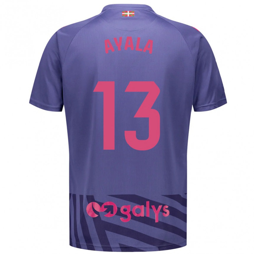 ילדים כדורגל Unai Ayala #13 כחול אפור סגול חולצת שוער 2025/26