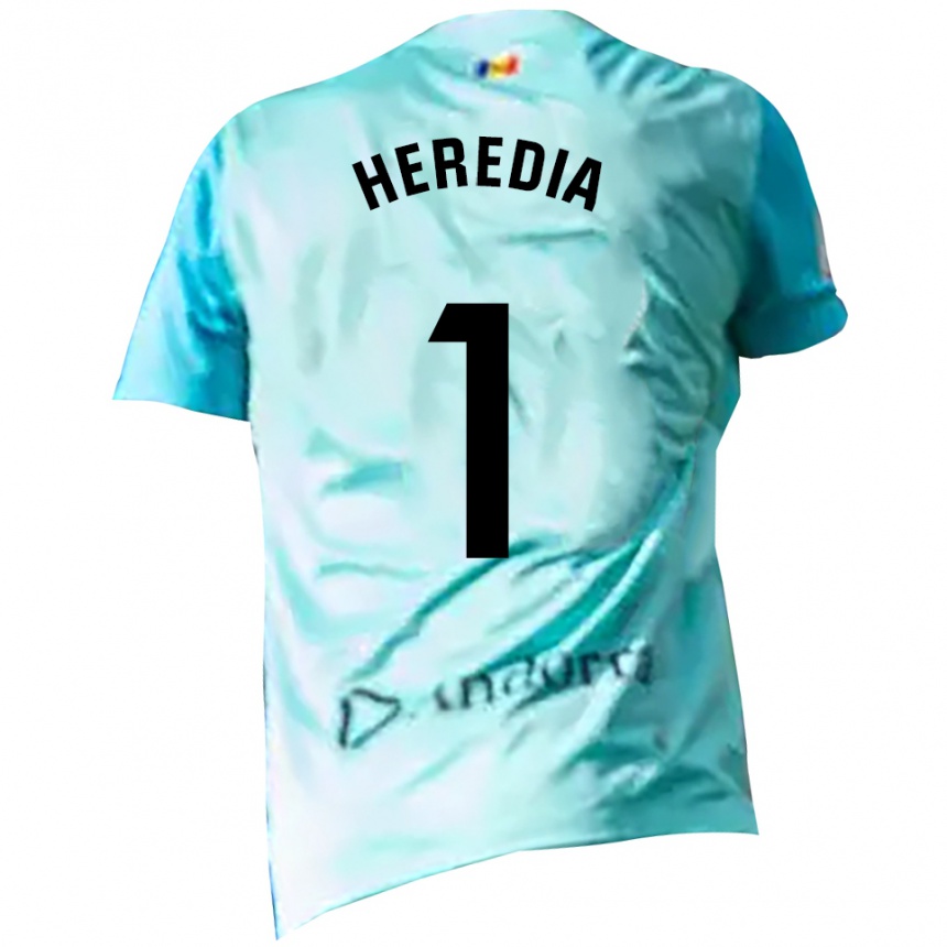 ילדים כדורגל Alex Heredia #1 ציאן שחור חולצת שוער 2025/26