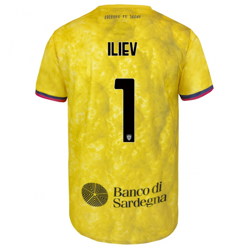 ילדים כדורגל וליזאר-איליה אילייב #1 צהוב שחור חולצת שוער 2025/26