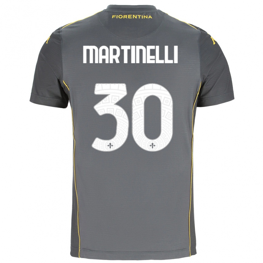 ילדים כדורגל טומאסו מרטינלי #30 אפור כהה צהוב חולצת שוער 2025/26