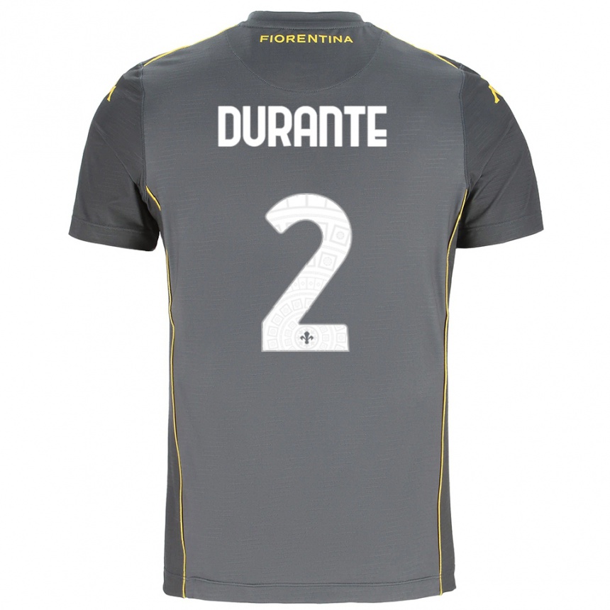 ילדים כדורגל פרנצ'סקה דוראנטה #2 אפור כהה צהוב חולצת שוער 2025/26