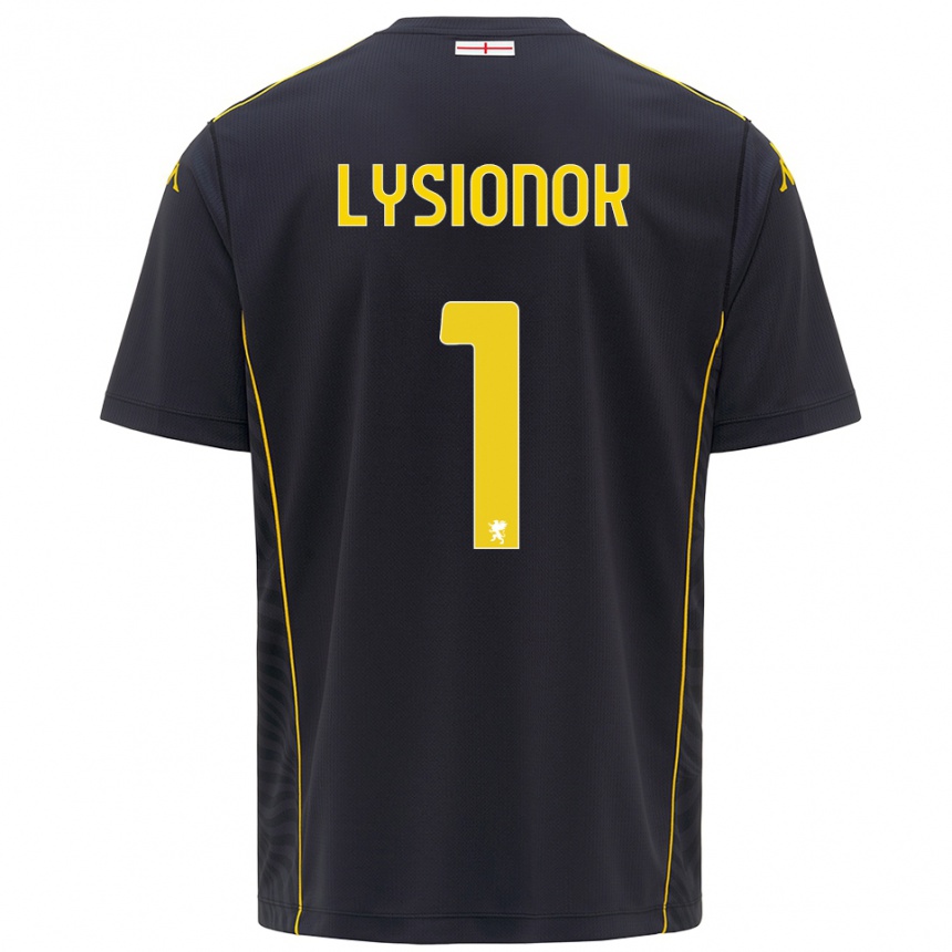 ילדים כדורגל Ernestas Lysionok #1 שחור צהוב חולצת שוער 2025/26