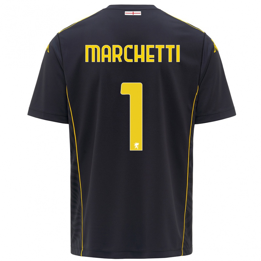 ילדים כדורגל Lisa Marchetti #1 שחור צהוב חולצת שוער 2025/26