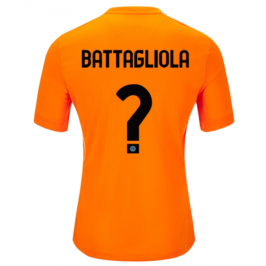 ילדים כדורגל לורנצו בטאליה #0 כתום בהיר שחור חולצת שוער 2025/26